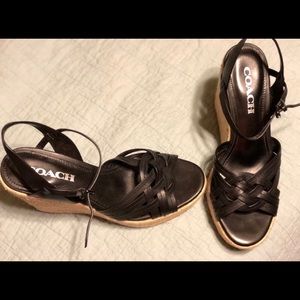 Black Coach Wedges 7.5